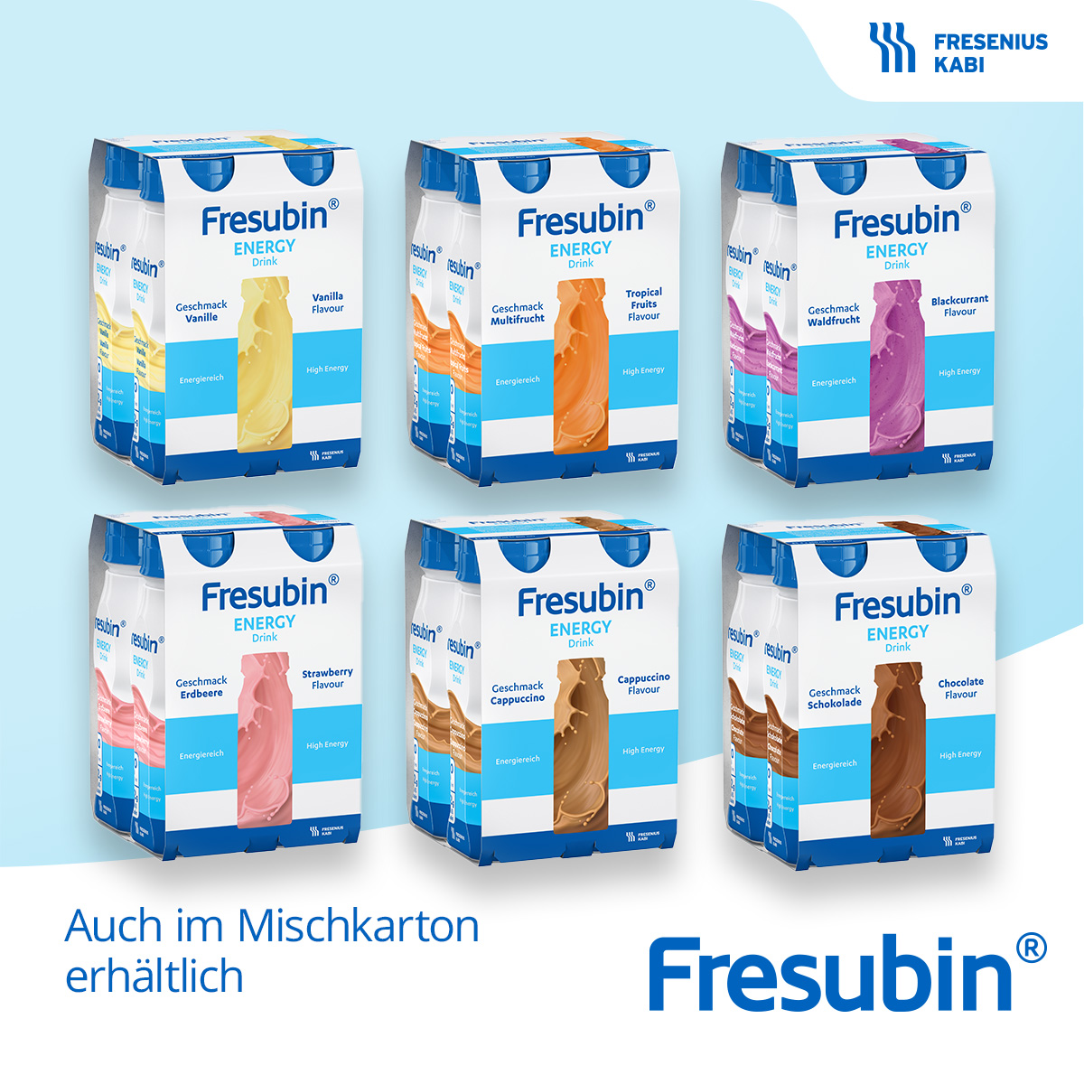 FRESUBIN ENERGY DRINK Mischkarton Trinkflasche